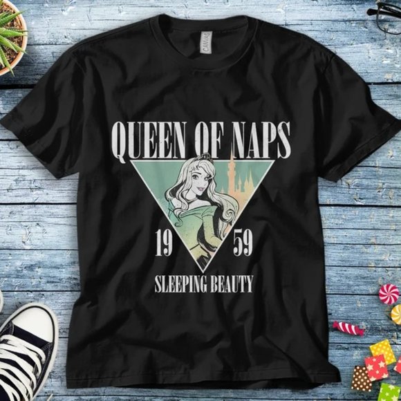 Disney Sleeping Beauty Nap Queen 1959 Graphic Unisex Tee Adult T-shirt Kid Shirt - Picture 1 of 1